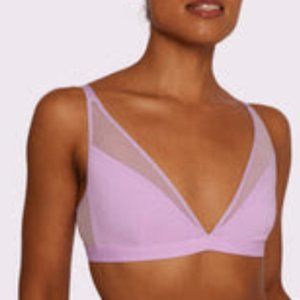 NEW Parade Mesh Plunge Bralette Archive Ultra-Soft in Gumdrop Purple